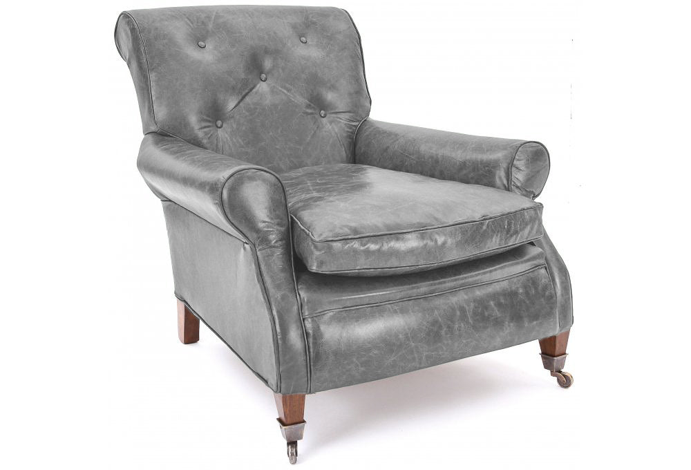 Old Boot Sofas Florence Armchair Vintage Leather Grey