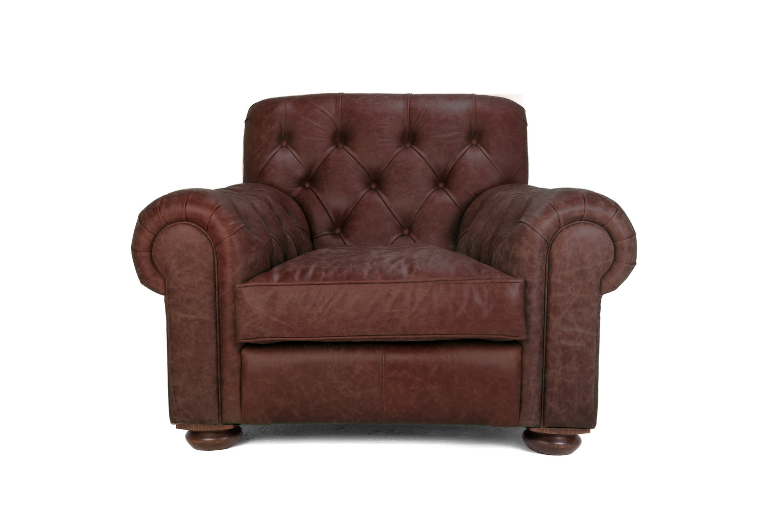Old Boot Sofas Gaffer Armchair Hobnail Leather Conker