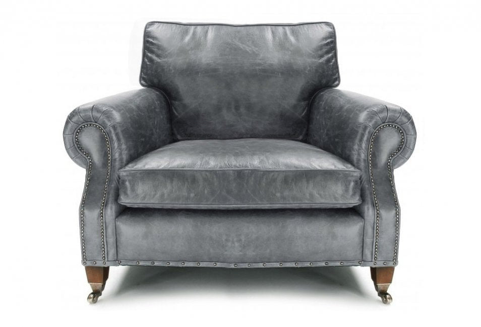 Old Boot Sofas Hepburn Love Seat Vintage Leather Grey