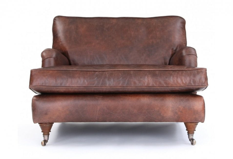 Old Boot Sofas Howard Love Seat Vintage Leather Brown