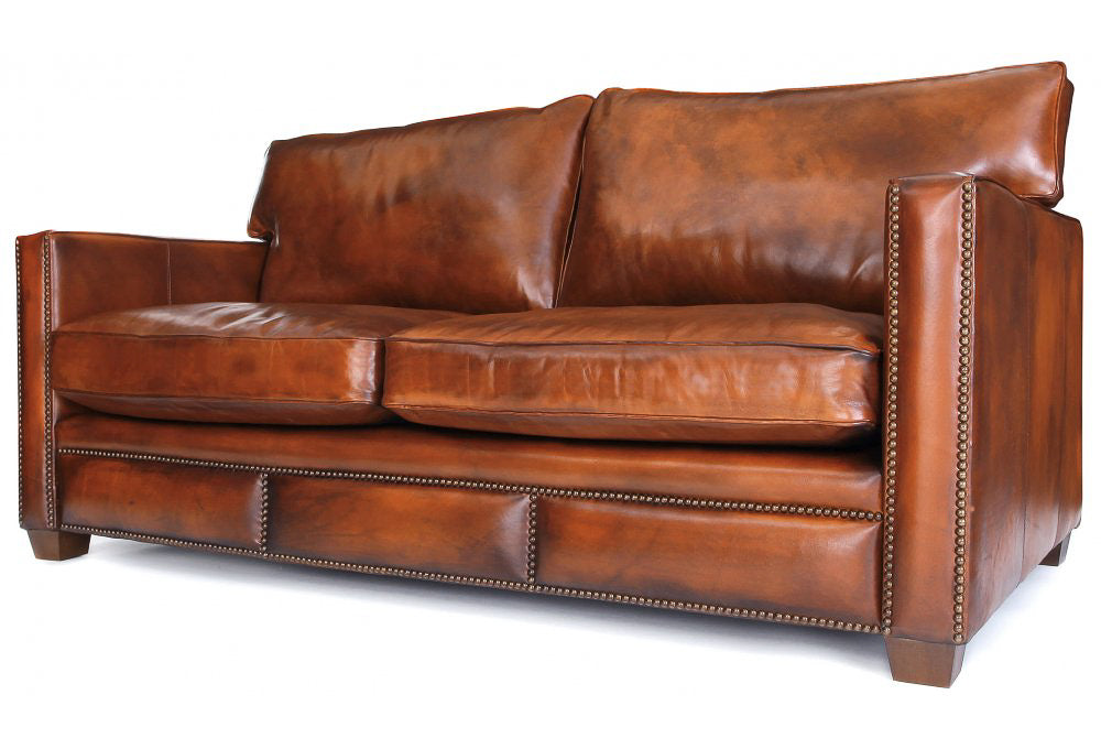 Old Boot Sofas Spitalfield 3 Seater Sofa in Original Leather Caramel