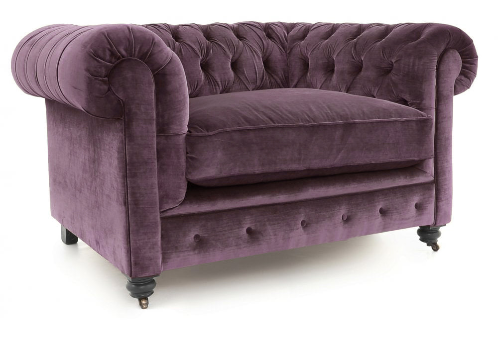 Old Boot Sofas Alfie Armchair Aged Velvet Iris