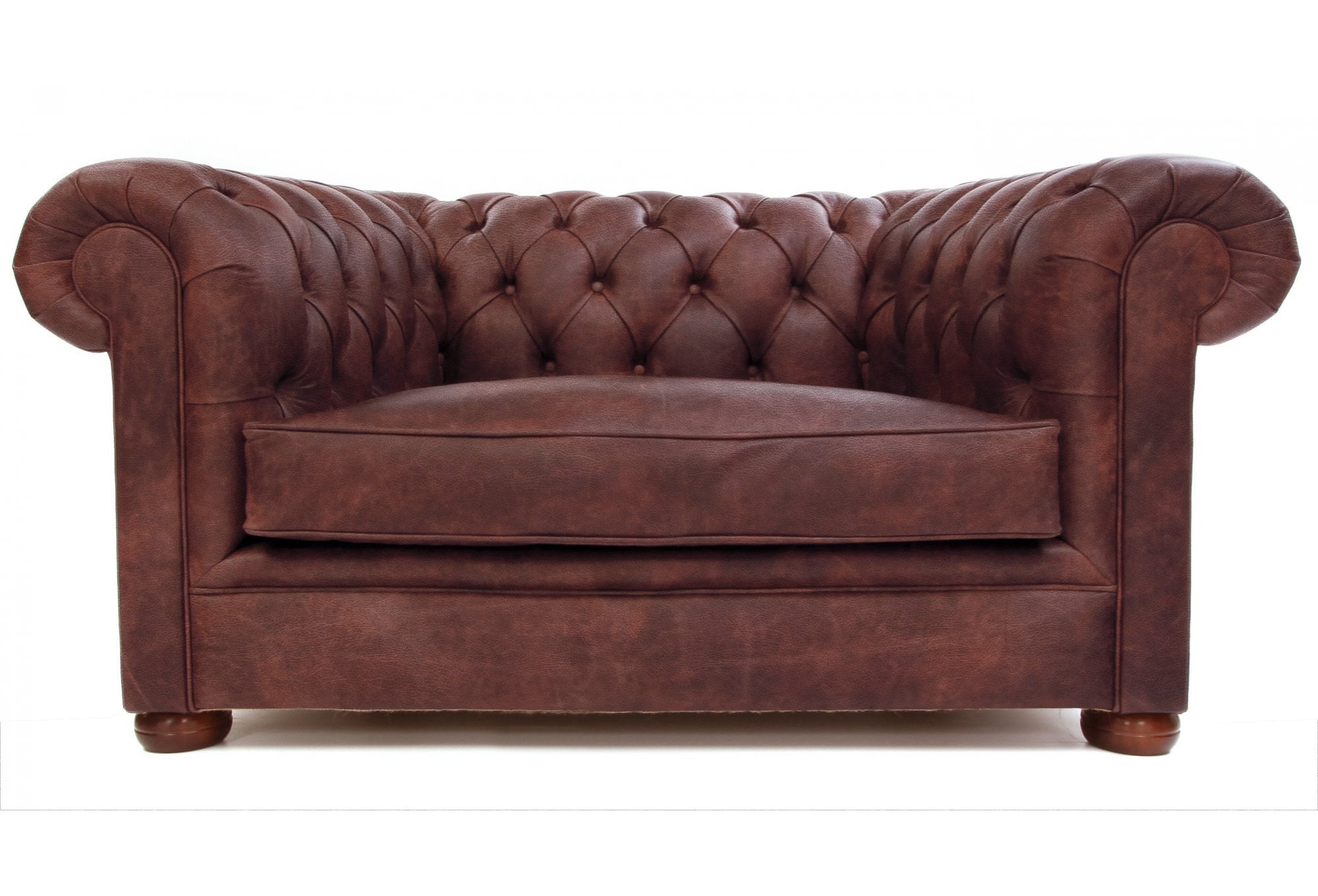 Old Boot Sofas Alfie Armchair Hobnail Leather Conker