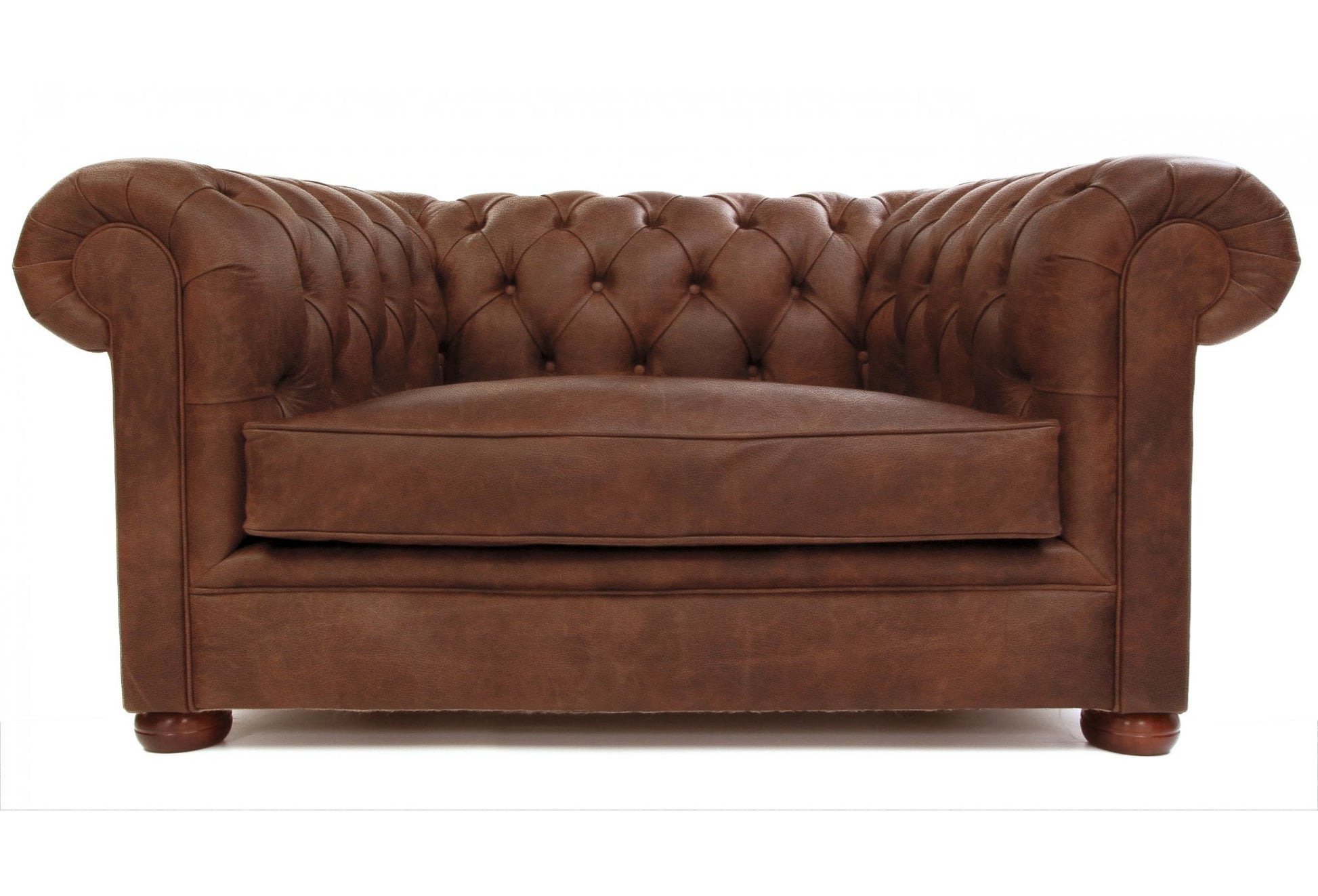 Old Boot Sofas Alfie Armchair Hobnail Leather Mocca