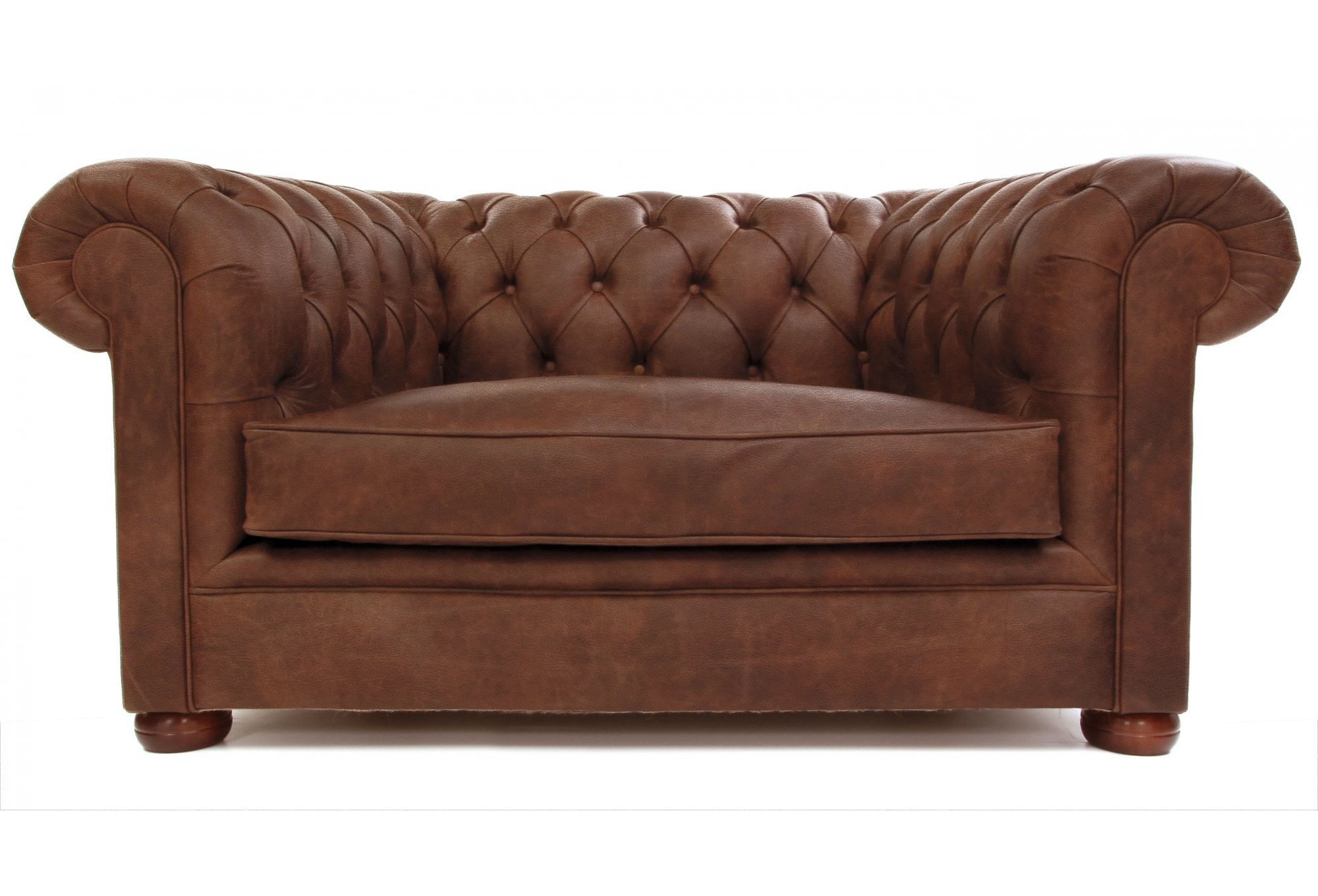 Old Boot Sofas Alfie Armchair Hobnail Leather Mocca