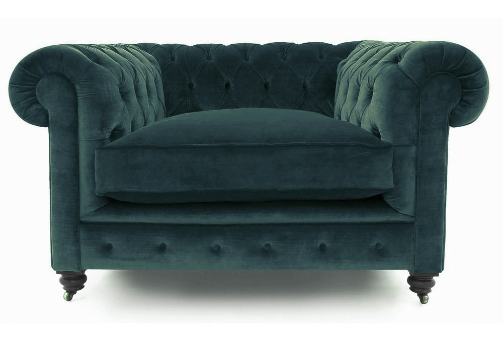 Old Boot Sofas Alfie Armchair Harmony Velvet Peacock