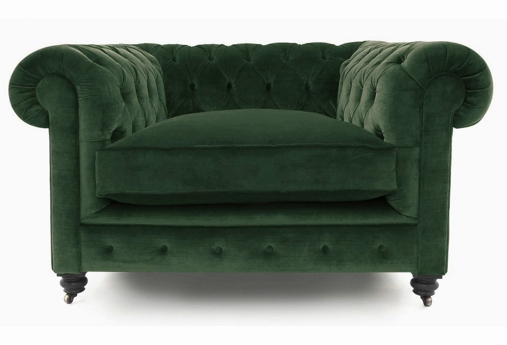 Old Boot Sofas Alfie Armchair Harmony Velvet Seaweed