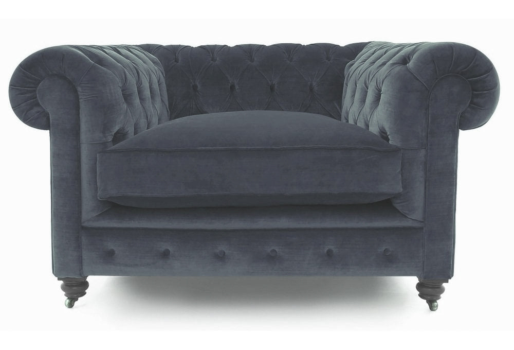 Old Boot Sofas Alfie Armchair Lazy Linen Battleship