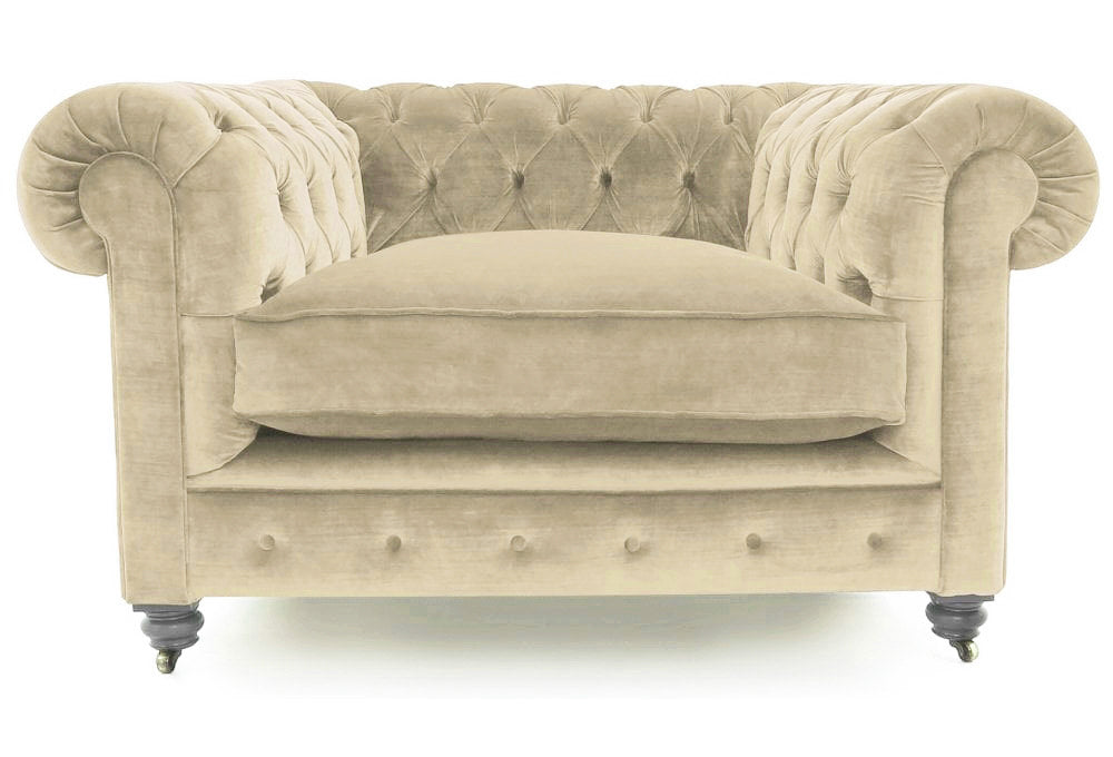 Old Boot Sofas Alfie Armchair Lazy Linen Champagne