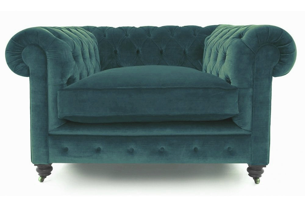 Old Boot Sofas Alfie Armchair Lazy Linen Kingfisher