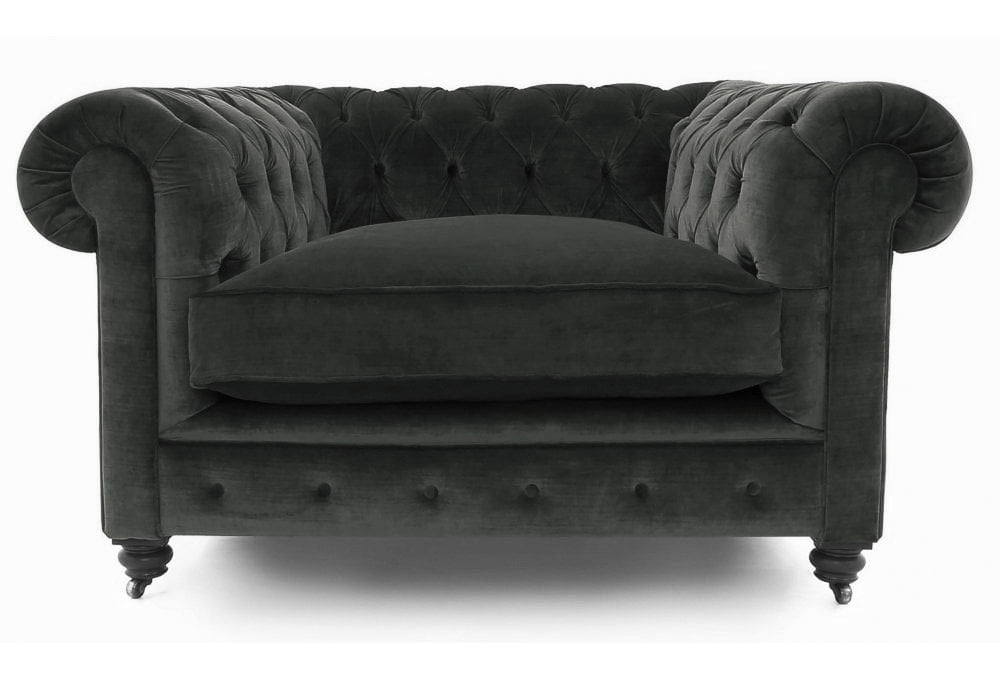 Old Boot Sofas Alfie Armchair Mellow Fabric Charcoal
