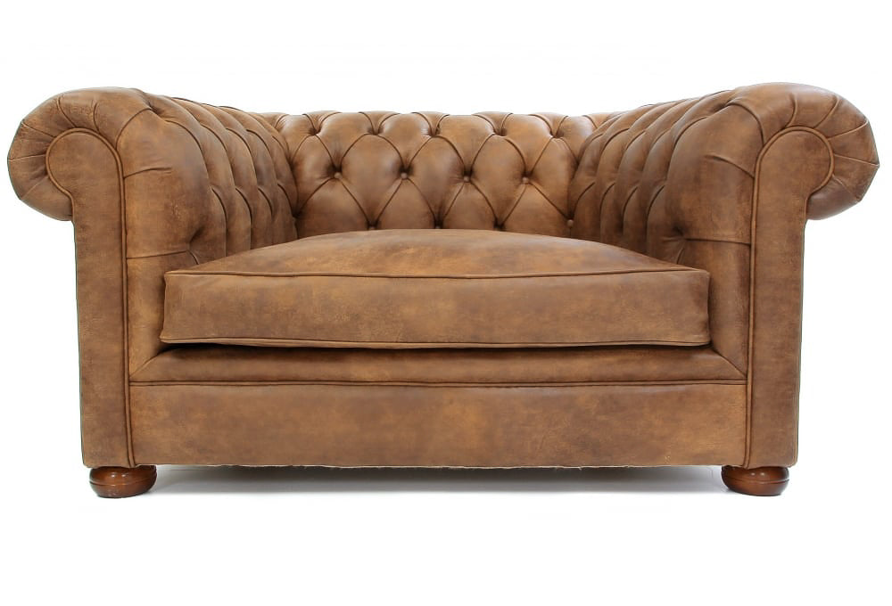 Old Boot Sofas Alfie Armchair Rustic Leather Buckskin