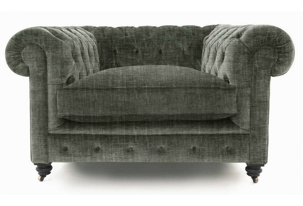 Old Boot Sofas Alfie Armchair Shabby Velvet Alpine
