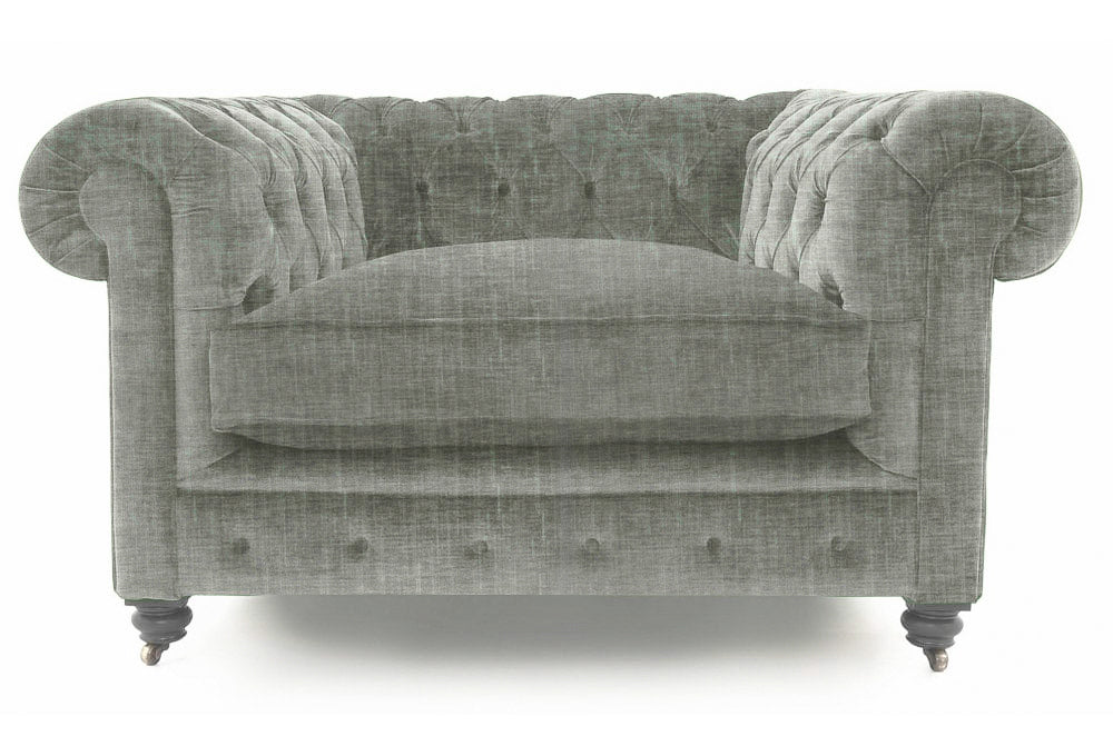 Old Boot Sofas Alfie Armchair Shabby Velvet Shale