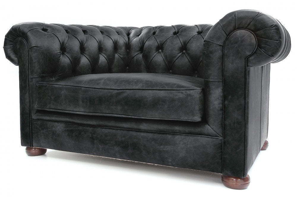 Old Boot Sofas Alfie Armchair Vintage Leather Black