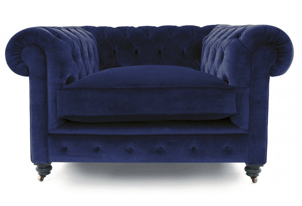 Old Boot Sofas Alfie Armchair Vintage Velvet Midnight