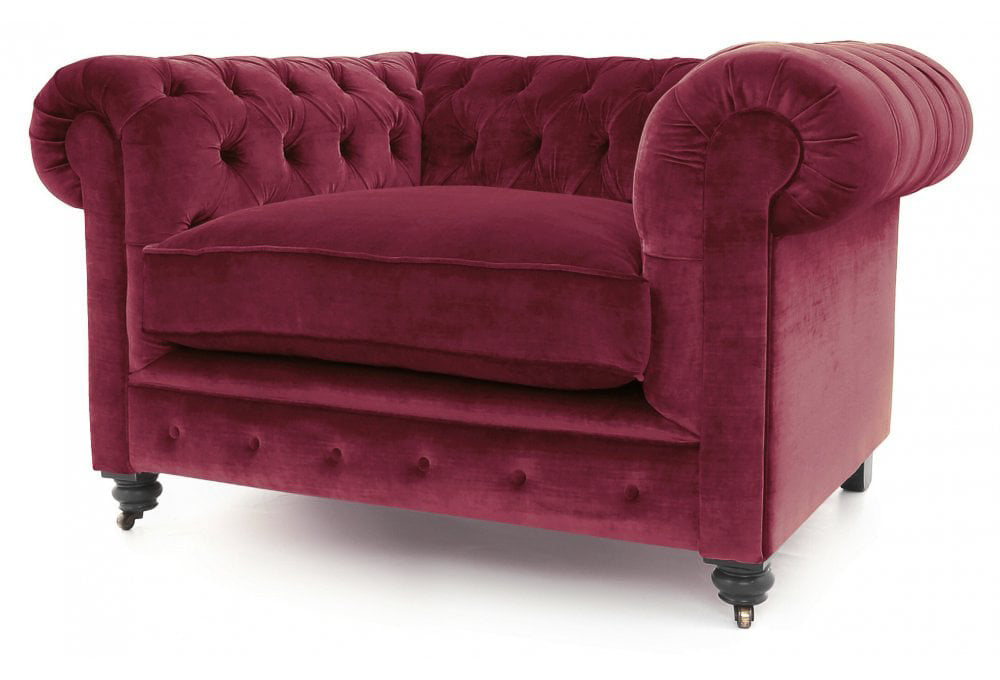 Old Boot Sofas Alfie Armchair Vintage Velvet Shiraz