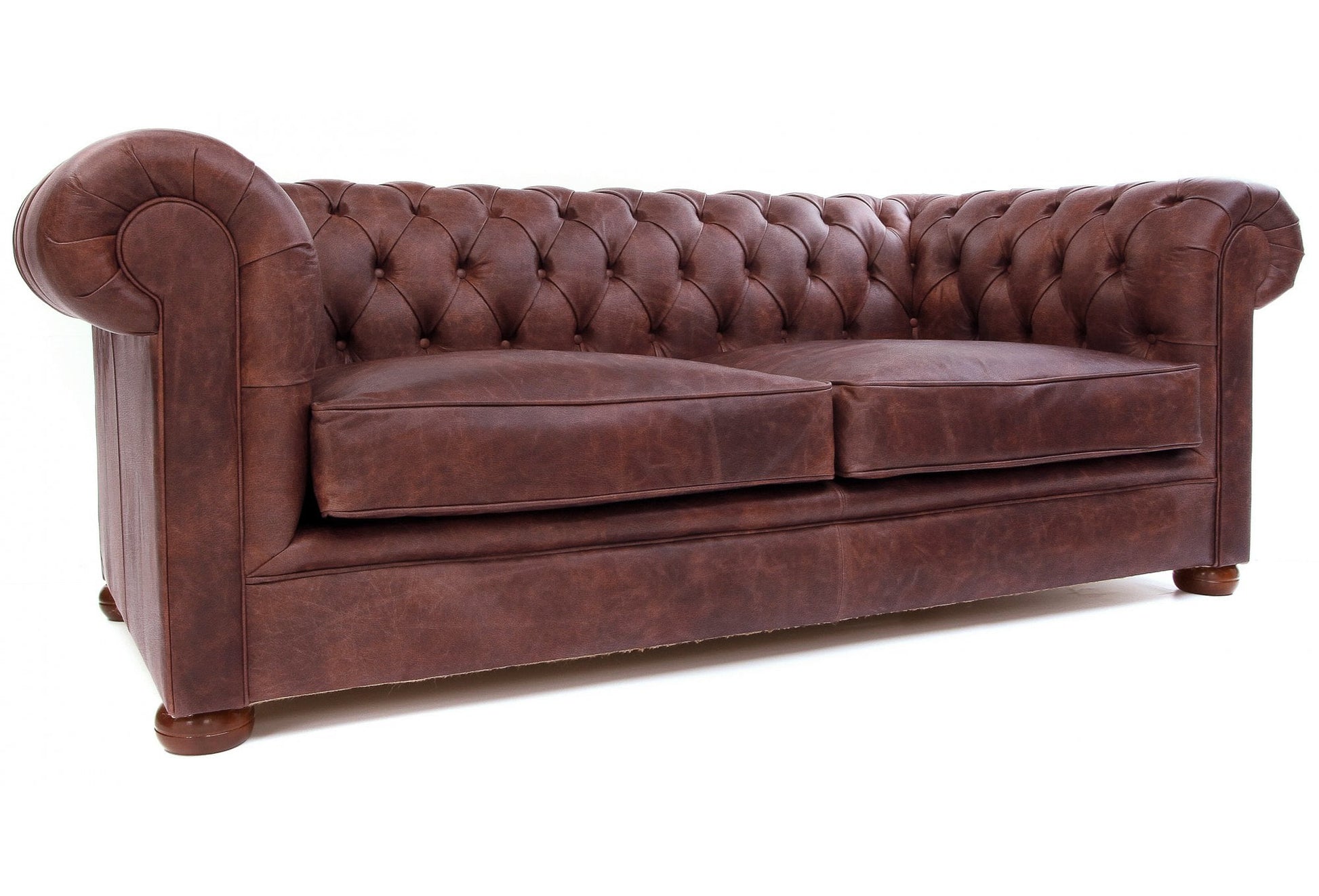 Old Boot Sofas Alfie Sofa Hobnail Leather Conker