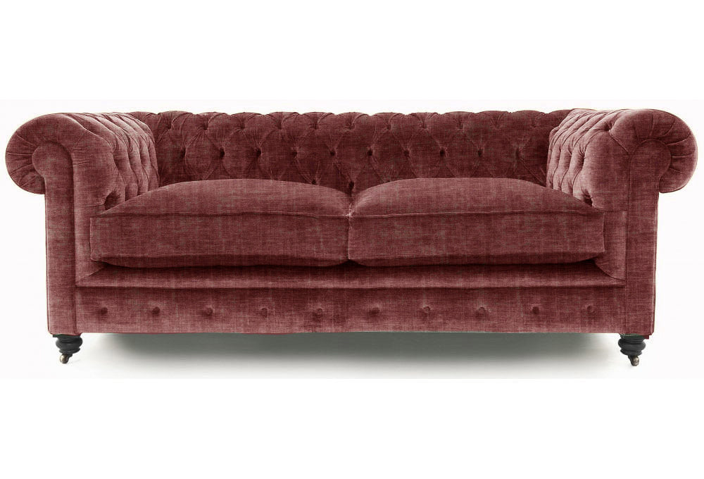 Old Boot Sofas Alfie Sofa Shabby Velvet Burgundy