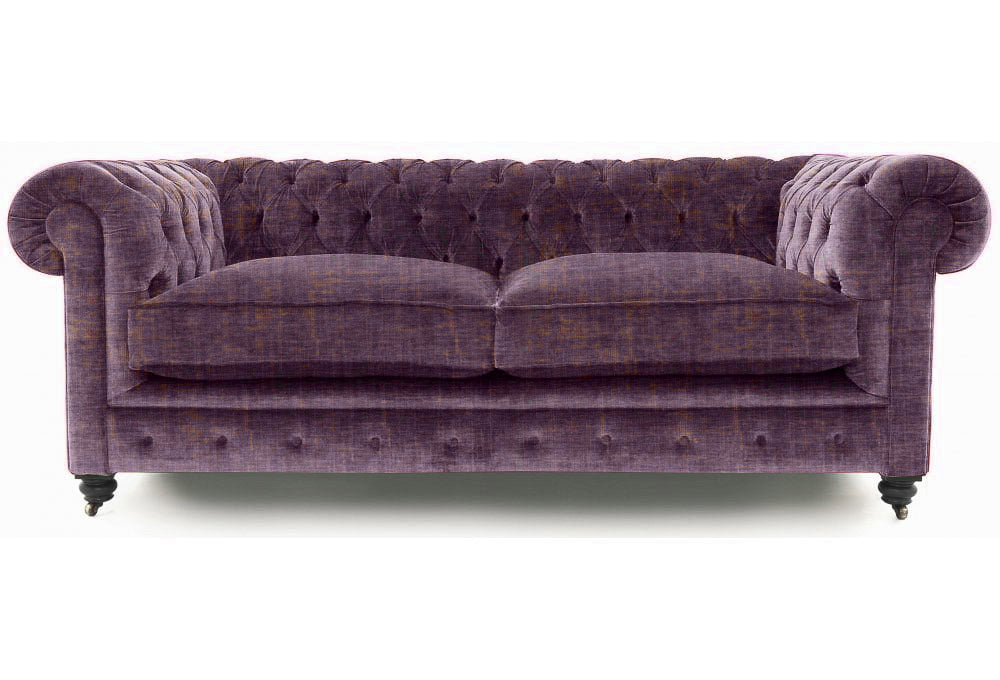 Old Boot Sofas Alfie Sofa Shabby Velvet Grape