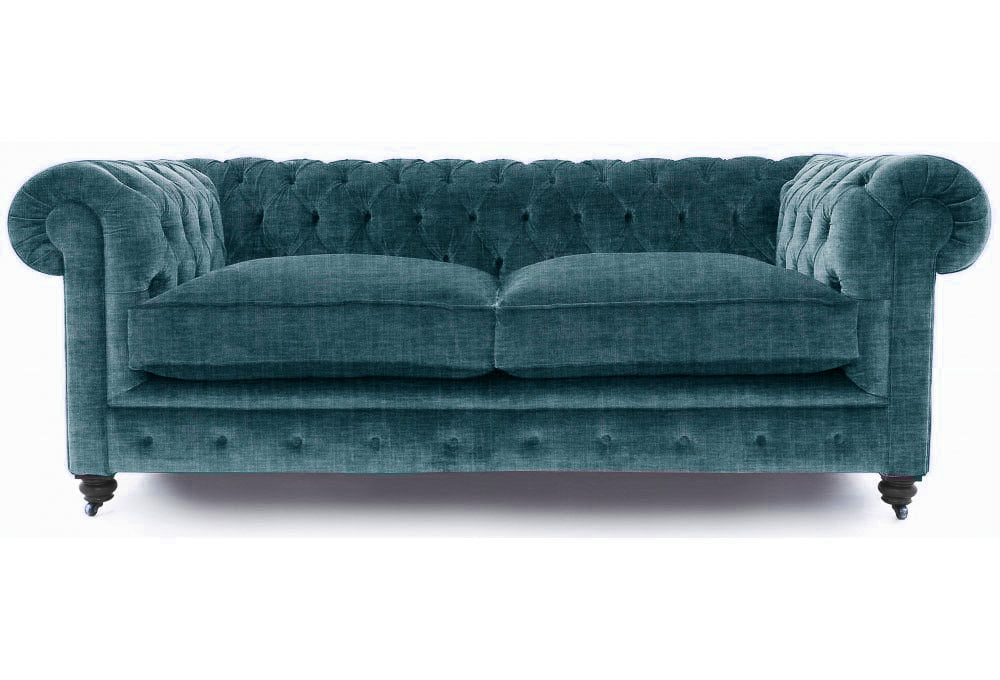 Old Boot Sofas Alfie Sofa Shabby Velvet Prussian