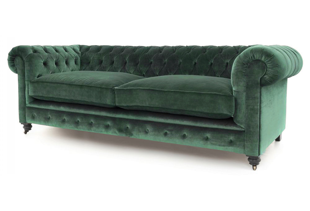 Old Boot Sofas Alfie Sofa Aged Velvet Emerald