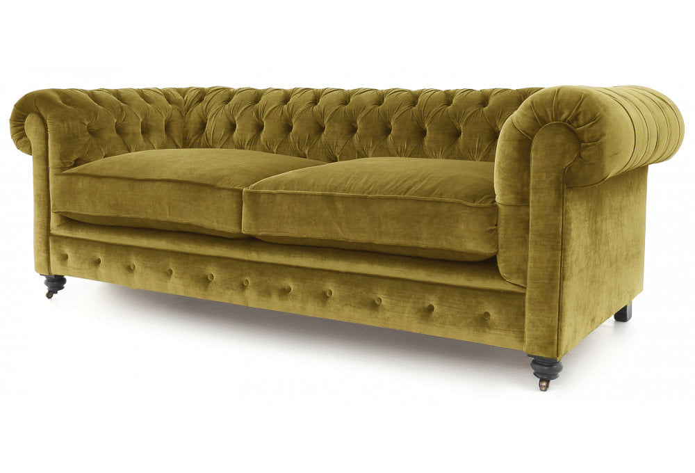 Old Boot Sofas Alfie Sofa Aged Velvet Ochre