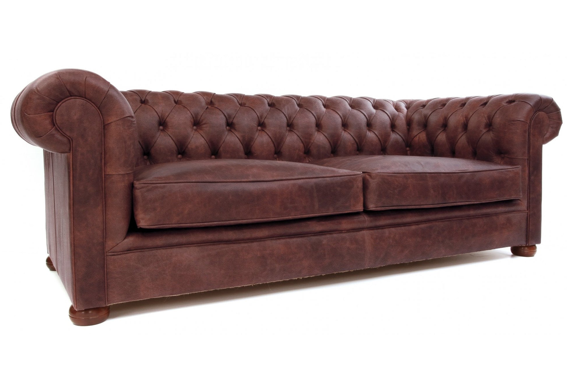 Old Boot Sofas Alfie Sofa Hobnail Leather Conker