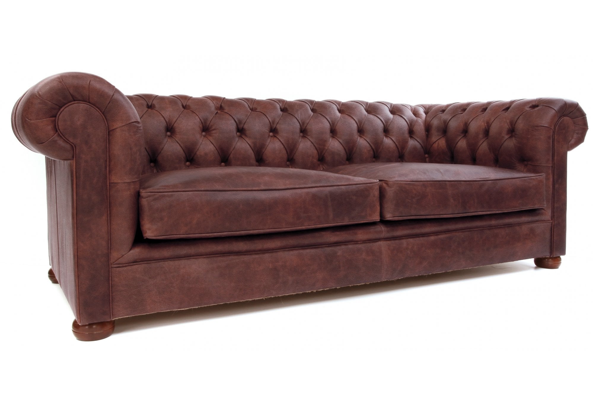 Old Boot Sofas Alfie Sofa Hobnail Leather Conker