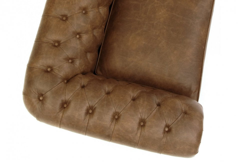Old Boot Sofas Alfie 3 Seater Sofa in Hobnail Leather Lush