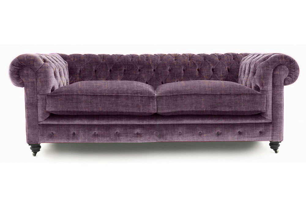 Old Boot Sofas Alfie Sofa Shabby Velvet Grape
