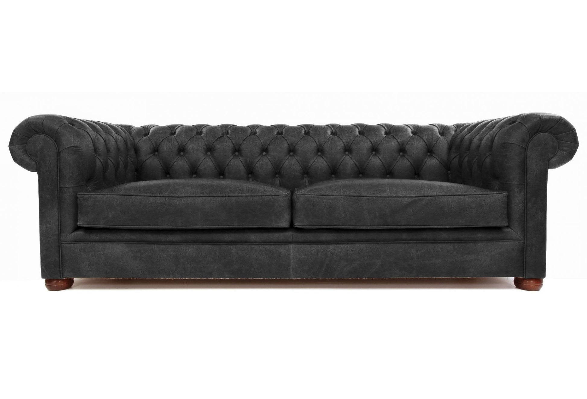 Old Boot Sofas Alfie Sofa Hobnail Leather Graphite