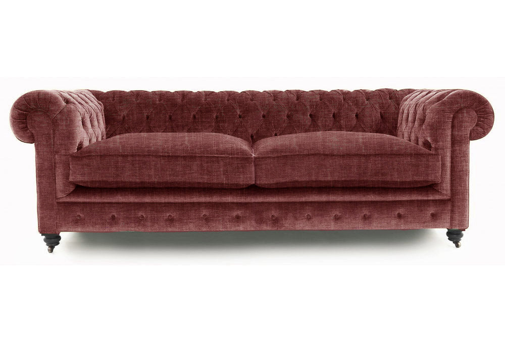 Old Boot Sofas Alfie Sofa Shabby Velvet Burgundy