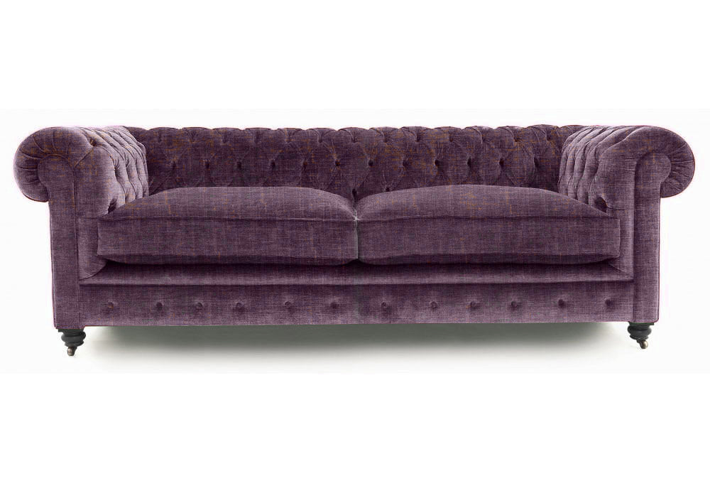 Old Boot Sofas Alfie Sofa Shabby Velvet Grape