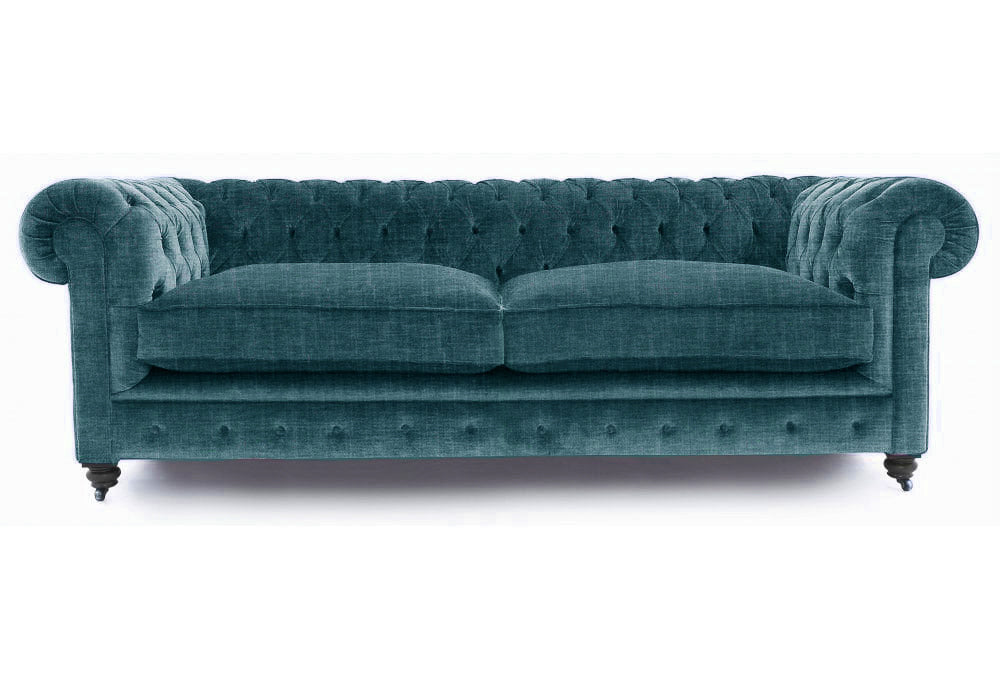 Old Boot Sofas Alfie Sofa Shabby Velvet Prussian