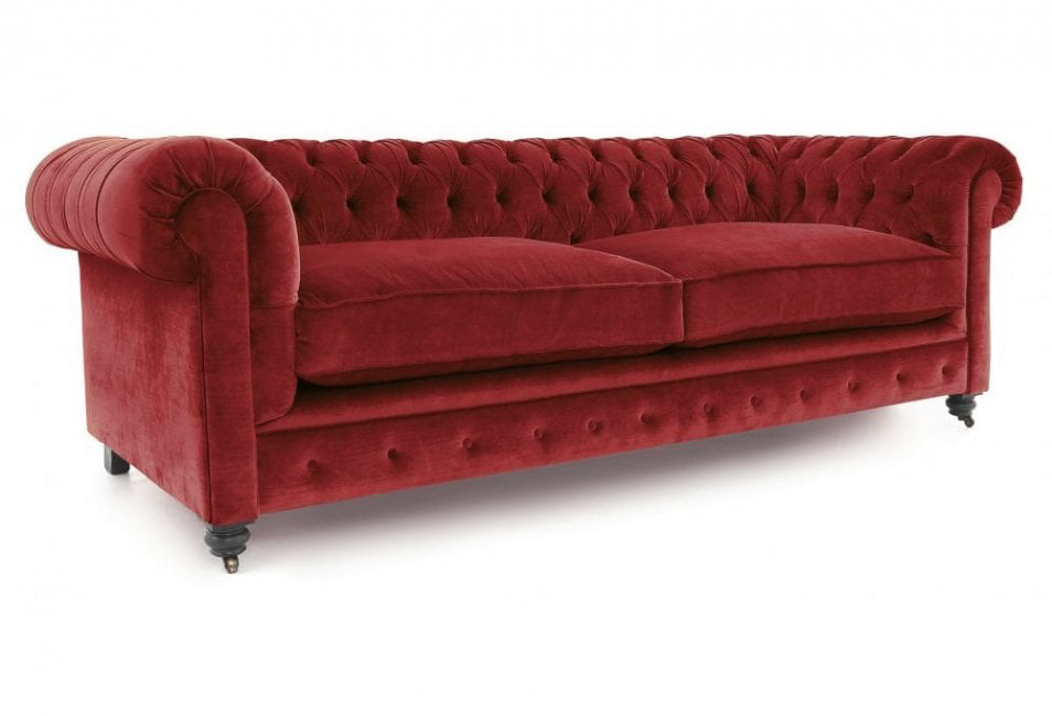 Old Boot Sofas Alfie Sofa Vintage Velvet Scarlet