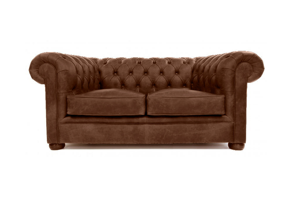 Old Boot Sofas Alfie Sofa Hobnail Leather Mocca