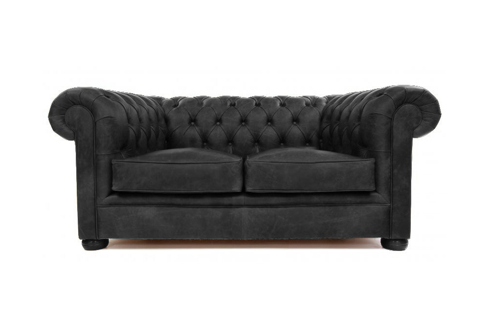 Old Boot Sofas Alfie Sofa Hobnail Leather Graphite