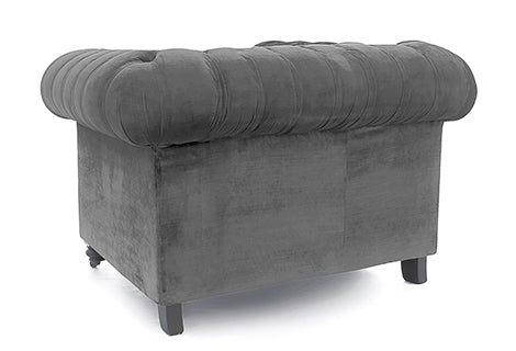 Old Boot Sofas Alfie Love Seat in Aged Velvet Ash