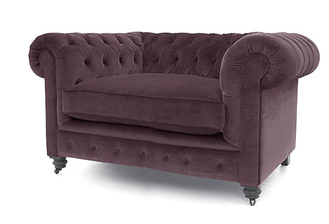 Old Boot Sofas Alfie Love Seat Aged Velvet Iris