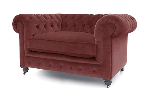 Old Boot Sofas Alfie Love Seat Aged Velvet Pinot