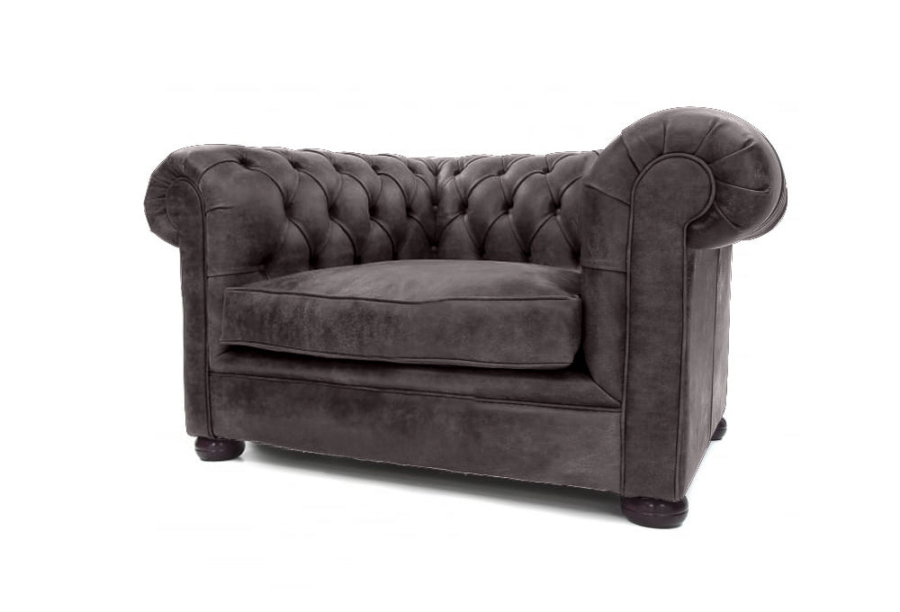 Old Boot Sofas Alfie Love Seat Rustic Leather Shadow