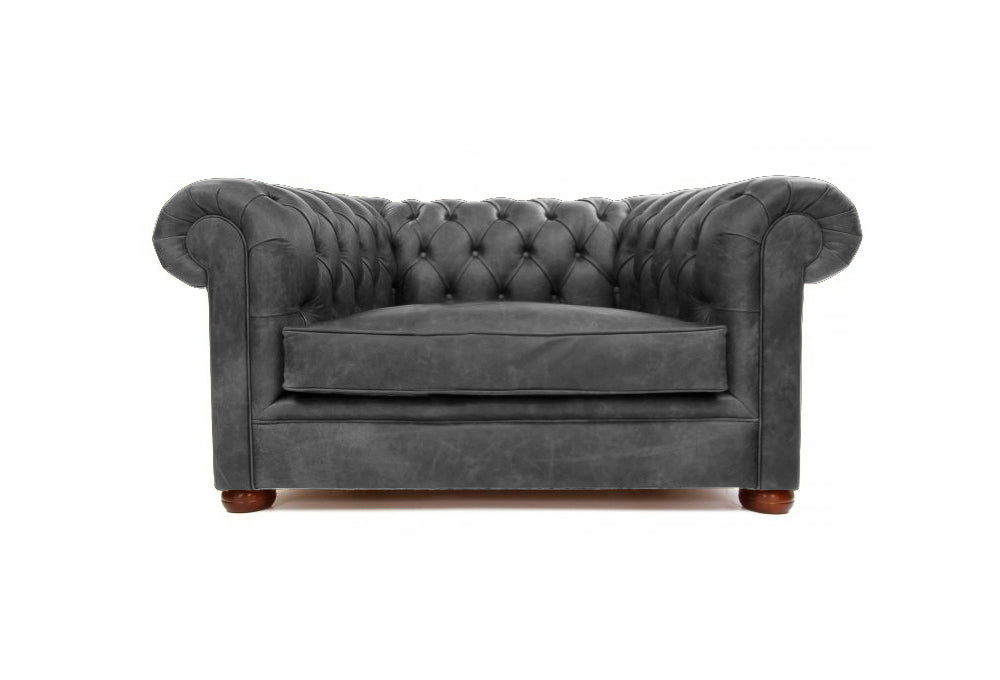 Old Boot Sofas Alfie Love Seat Vintage Leather Slate