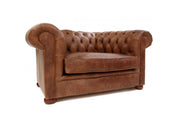 Old Boot Sofas Alfie Love Seat in Vintage Leather Tan
