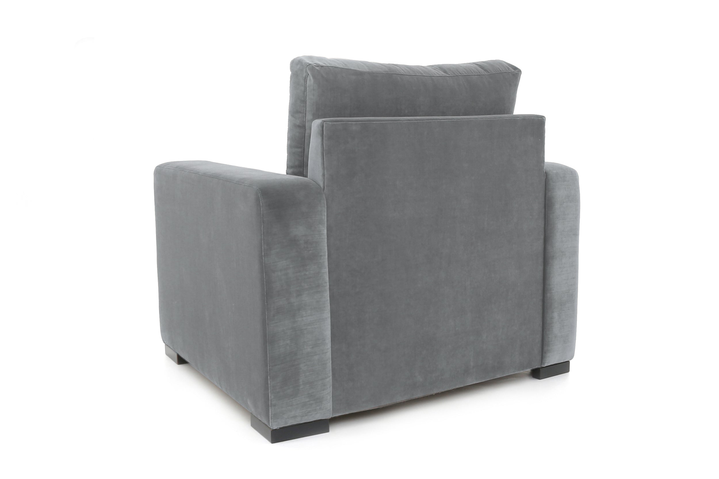 Old Boot Sofas Battersea Armchair in Aged Velvet Ash