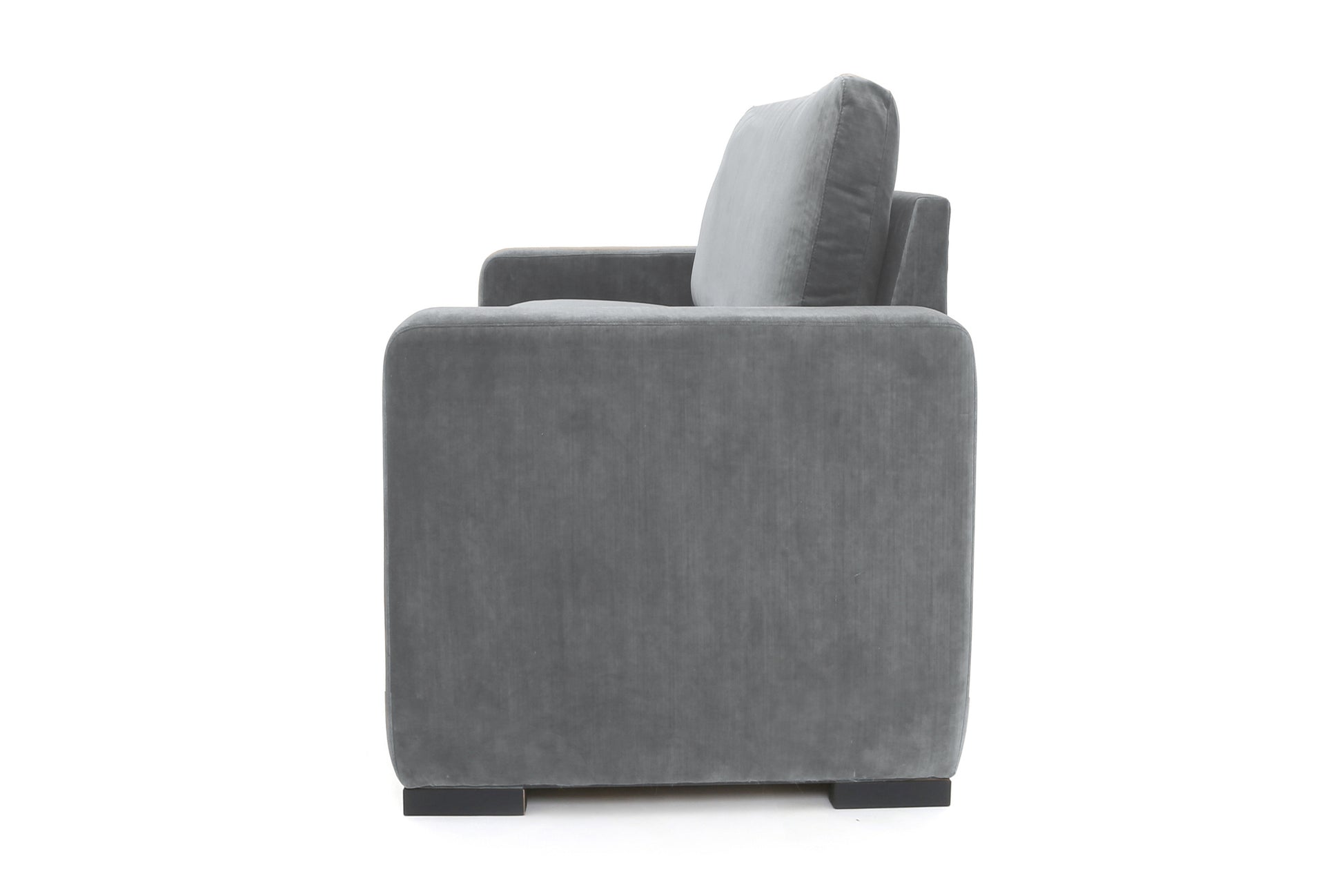 Old Boot Sofas Battersea Armchair in Aged Velvet Ash