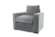 Old Boot Sofas Battersea Armchair Aged Velvet Ash