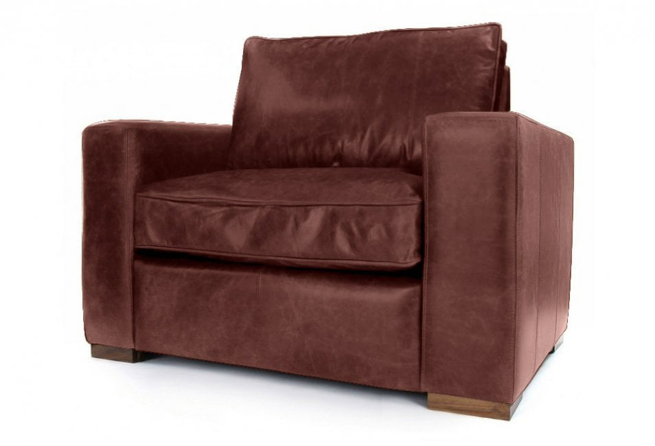 Old Boot Sofas Battersea Armchair Hobnail Leather Conker