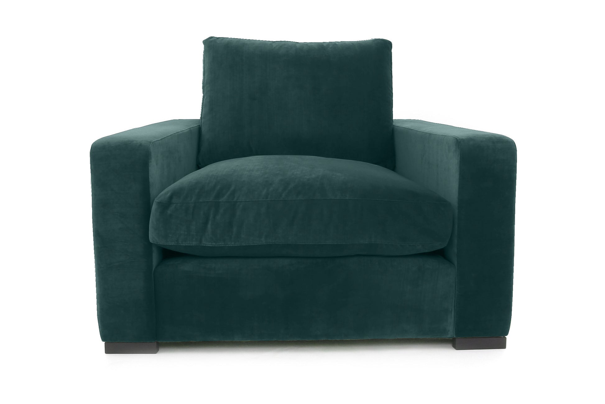 Old Boot Sofas Battersea Armchair in Harmony Velvet Peacock