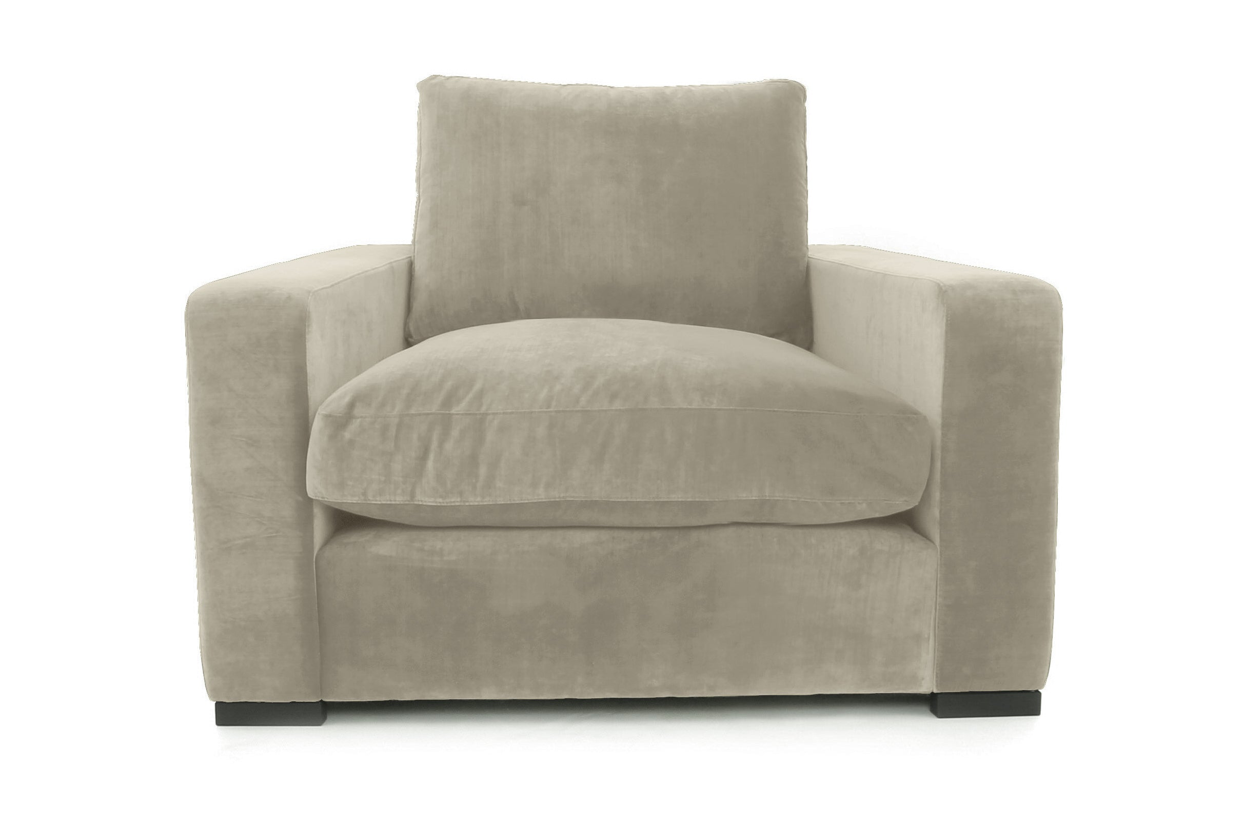 Old Boot Sofas Battersea Armchair in Harmony Velvet Putty